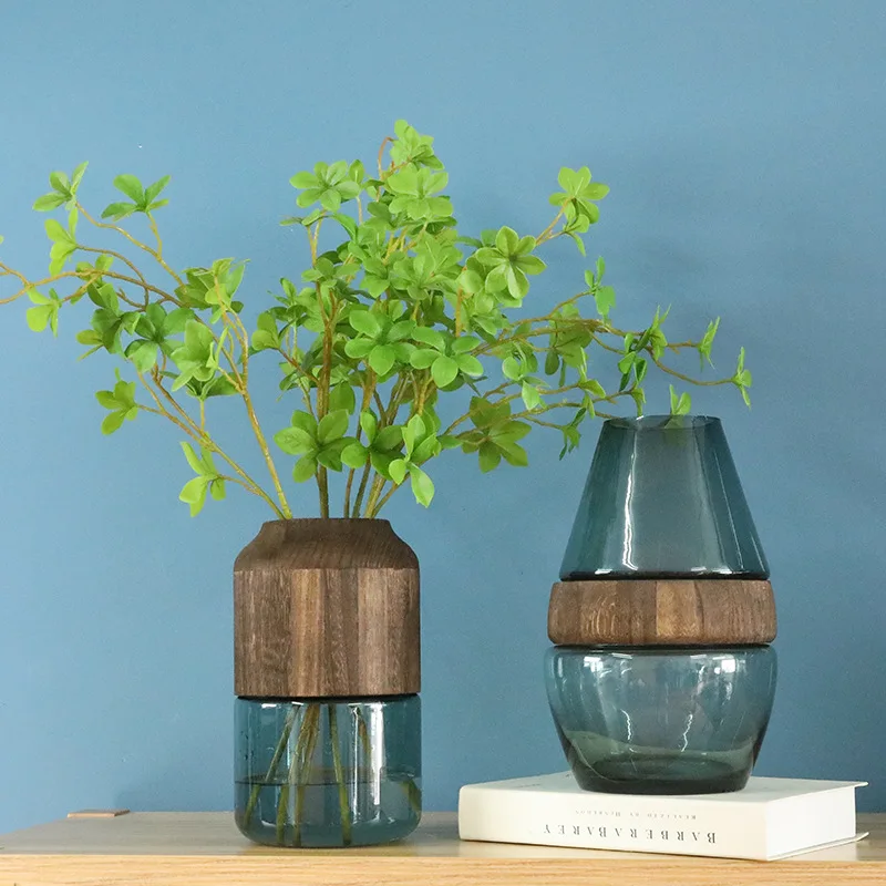 

Modern Art Transparent Glass Vase Decoration Home Decor Nordic Mdoern Large Vases for Flowers Living Room Decoration Gift