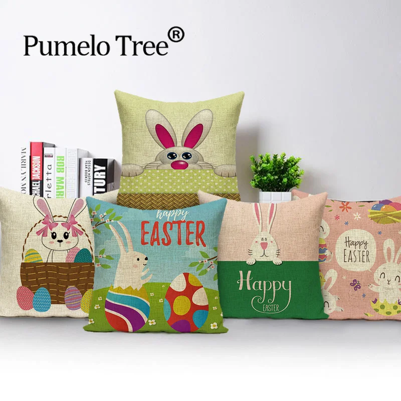 Подушки с пасхальными яйцами чехлы мультяшным Кроликом подушки для гостиной