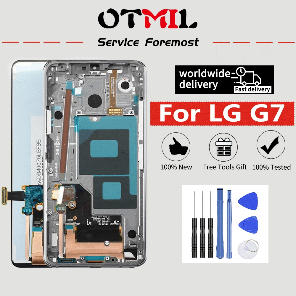 

OTMIL Original 6.1''LCD For LG G7 LCD Display Touch Screen Assembly Digitizer Frame For LG G7 thinQ Display G710 G710EM G710PM