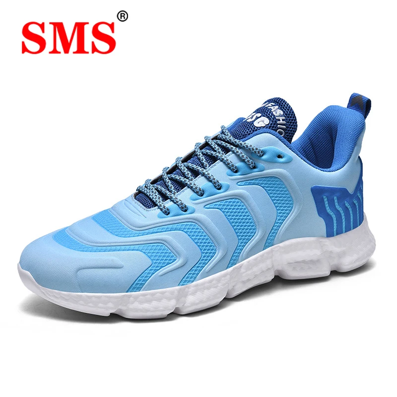 SMS Men Shoes Sneakers Popcorn Sole Running Shoes Light and Breathable Casual Shoes Walking Tennis Sports Lace up Sneakers