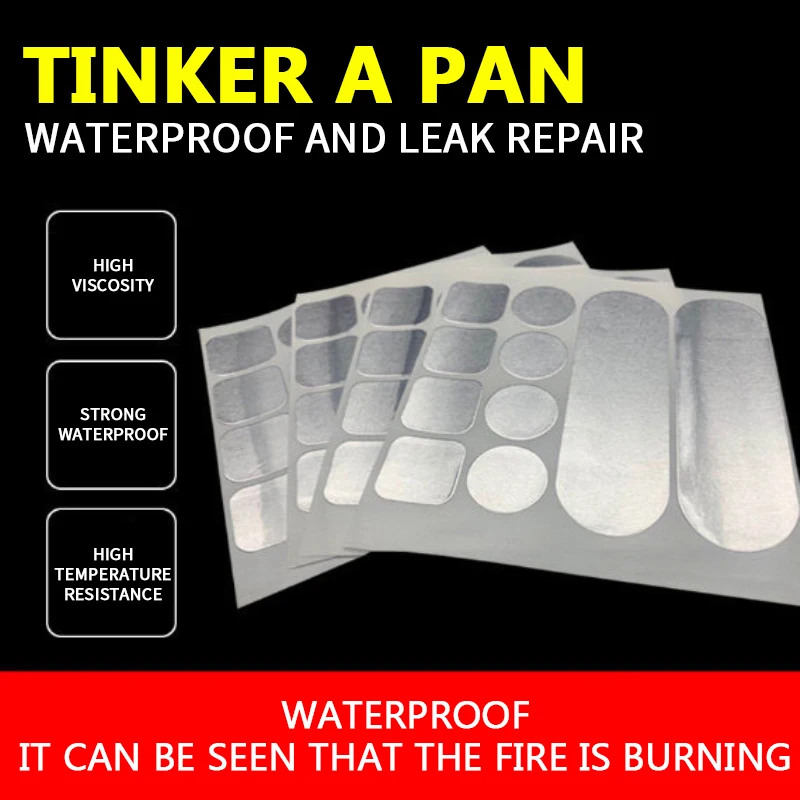 

Repair Pot Bottom Loopholes Tape, Stainless Steel Mending Seams, High Temperature, Fire-resistant, Waterproof Aluminum Foil Tape