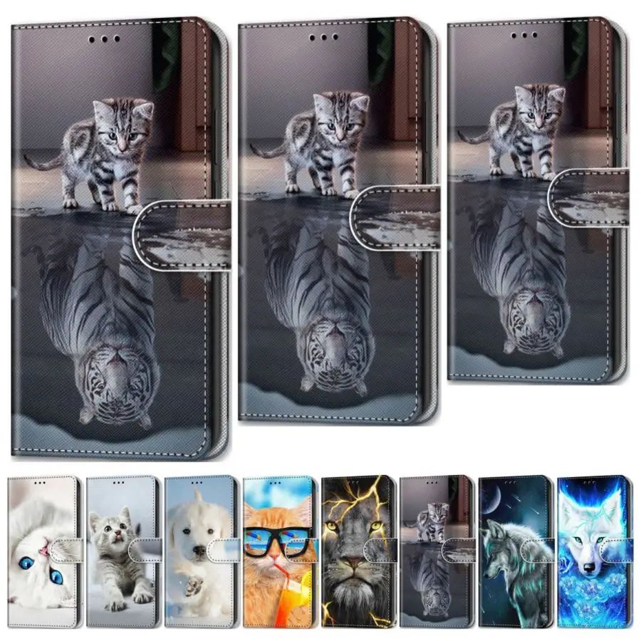 

Wolf Lion Dog Boys Holster For Redmi Y1 Y2 S2 Redmi K20 K30 Note 8T 8 7 6 Pro Mi CC9 CC9E Cat Tiger Cute Animal Phone Cover O08F