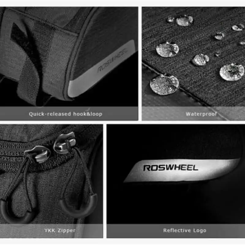 

ROSWHEEL Cycling Bike Rear Seat Rack Trunk Bag Pack Pannier Bicycle Carrier Shoulder Bag 33x14x12.5cm