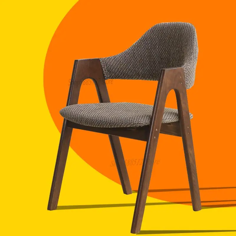 Стул обеденный из массива дерева со спинкой Простой повседневный компьютерный