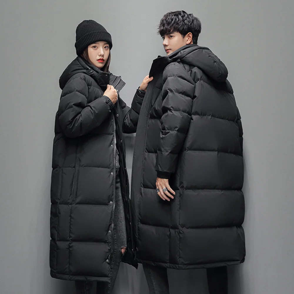 Мужской пуховик на белом утином пуху теплая Повседневная парка для мужчин и