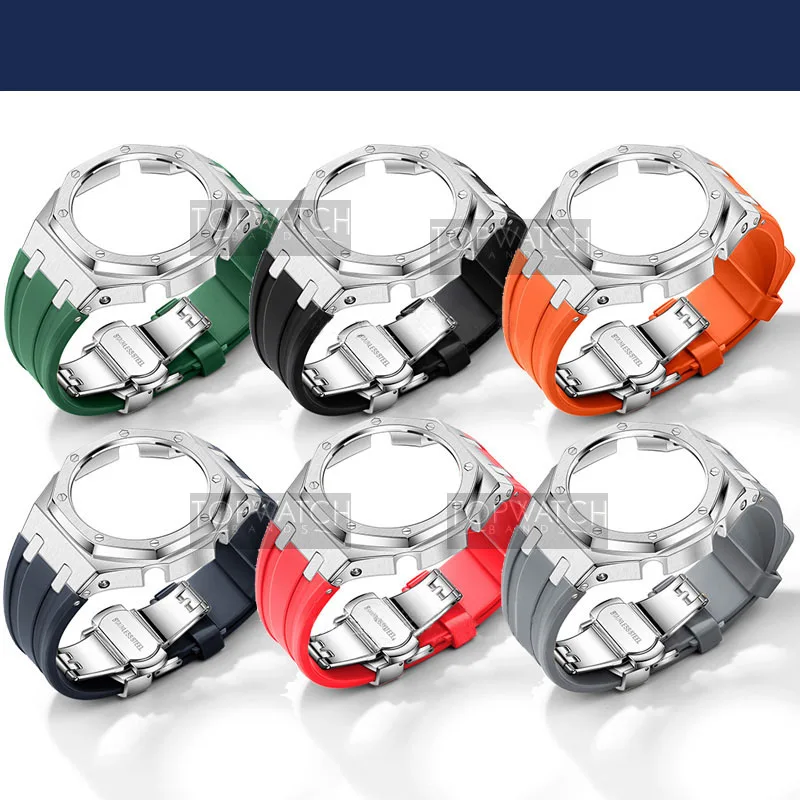 

Ga2100 3rd Metal Ga 2100 Custom Ga-2100 Bezel Watch Band Strap Watch Belt Case High Quality Rubber with Tools and Screws ga2110