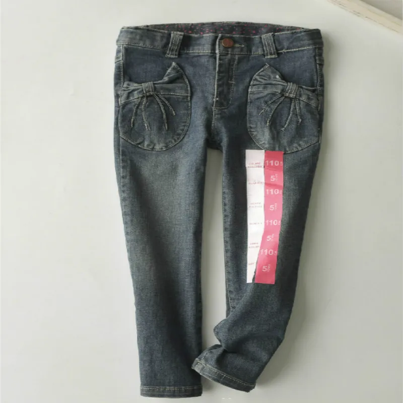 Новинка детские джинсовые брюки для девочек на весну и осень мягкие хлопковые