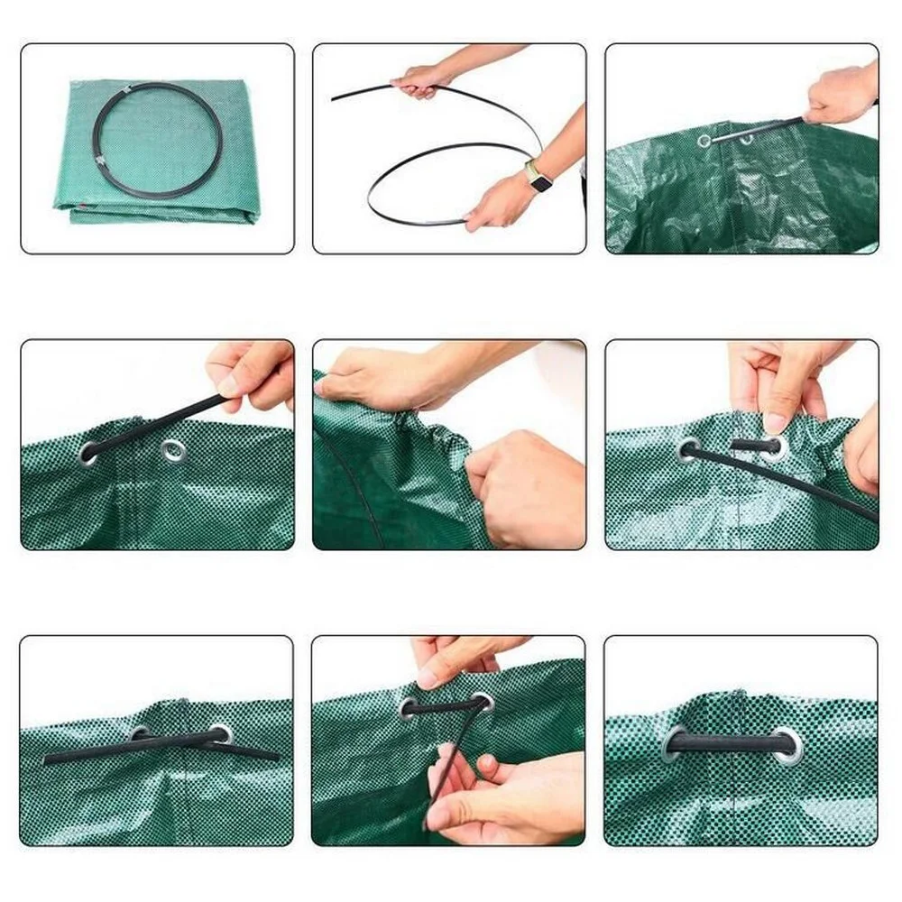 

Collapsible Garden Bag Large Capacity Garbage Storage Bag Portable Leaf Sack Trash Reusable Grass Collection Bin Gardening Tools