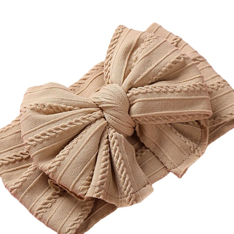 

7 pcs/batch Baby Headband Super Soft Nylon Knitted Children Headband Elastic Headband Girl Accessories Double Bow Newborn