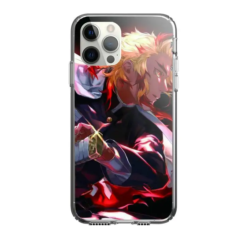 

Demon Slayer Phone Case For Iphone 5 6 7 8 11 12 plus XR X XS SE2020 11/12PRO Max Transparent Cases