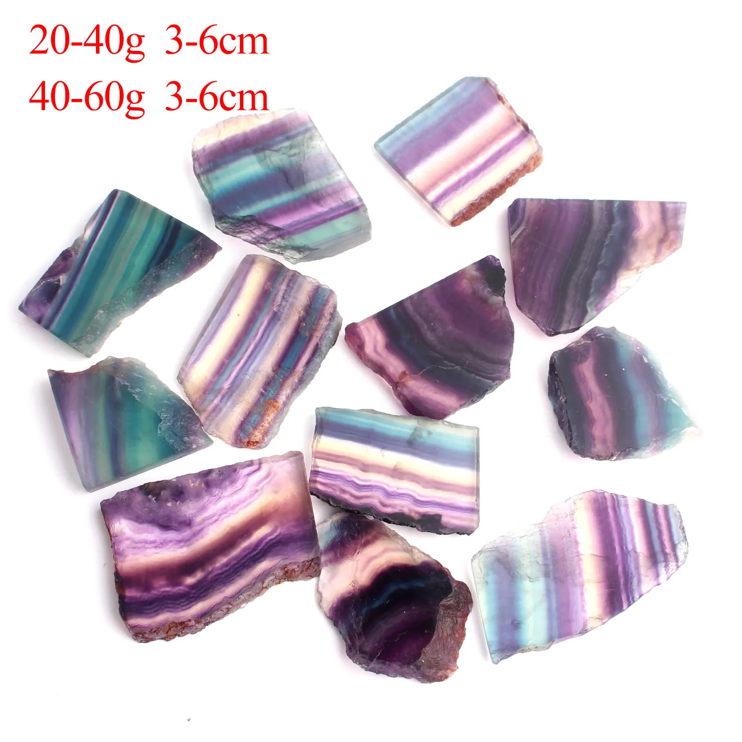 1 шт. натуральный маленький Радужный флюорит ломтик минеральный образец