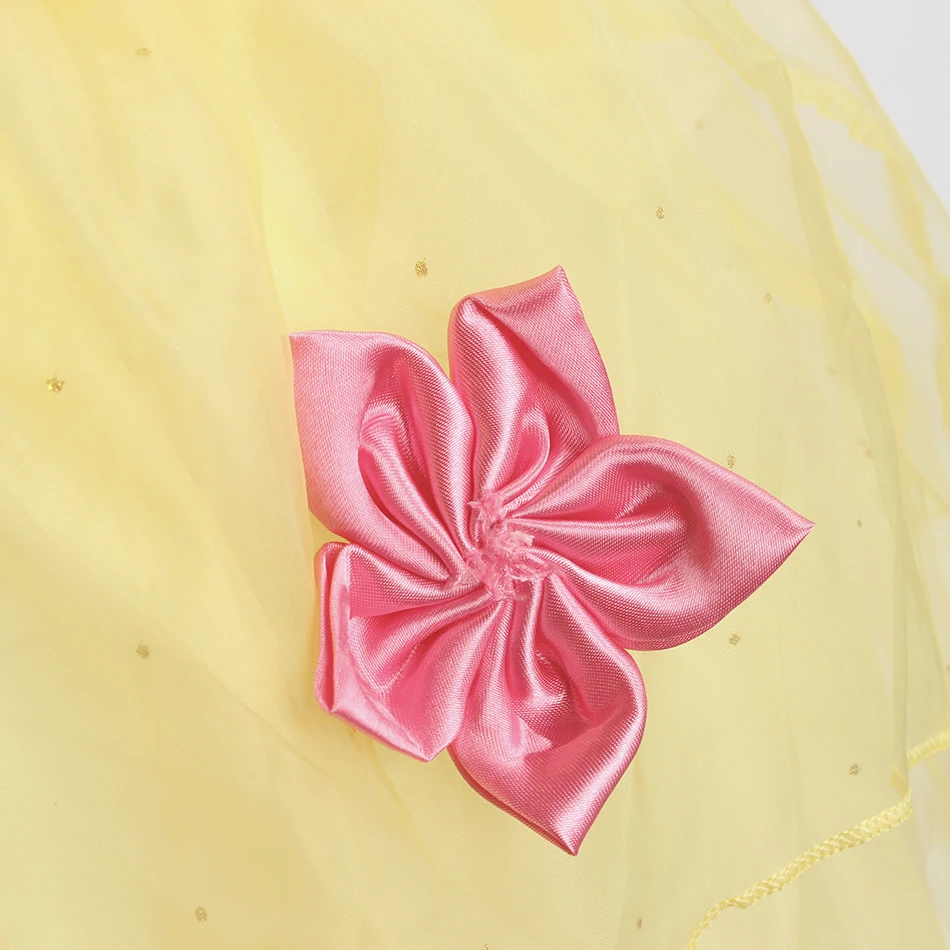 

2 3 4 5 6 7 8 Years Girl Belle Dress Up Belle Cosplay Costume Kids Baby Girl Birthday Party Halloween Carnival Evening Dress