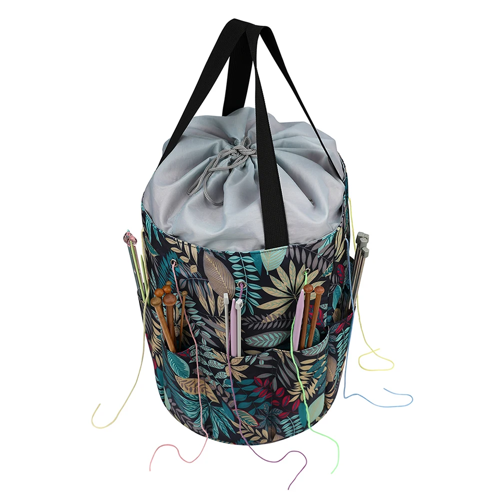 Синий с принтом Многофункциональный Вязание сумка DIY Швейные инструмент чехол