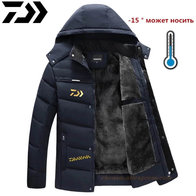 DAIWA 2020 с меховым капюшоном Для мужчин палатки для зимней рыбалки куртка снежной