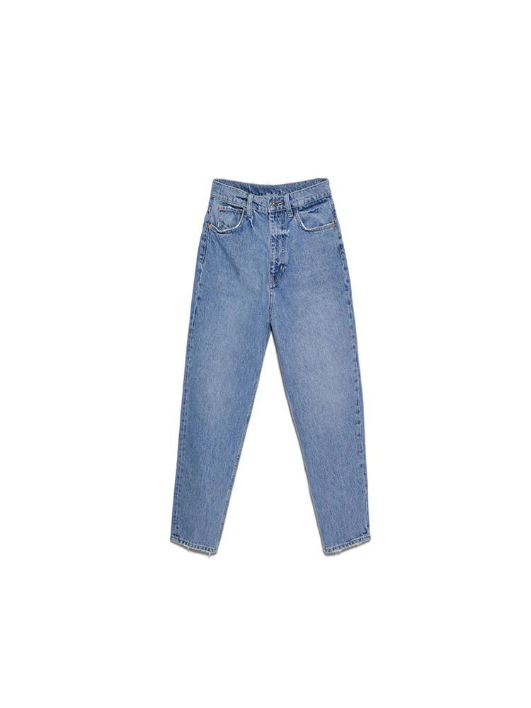 

Cute Boyfriend Jeans Women High Waist Baggy Jeans Vintage Denim Pants Casual Trousers Female