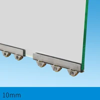 2 pcs durable copper wheels cabinet glass sliding door roller clamp pulley wheel for 10mm glass door loading 40kg
