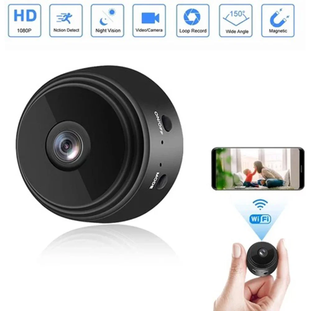 

Mini 2MP / 1080p (A9) HD WiFi IP surveillance camera, wireless home safety equipment, with motion sensor and video baby phone