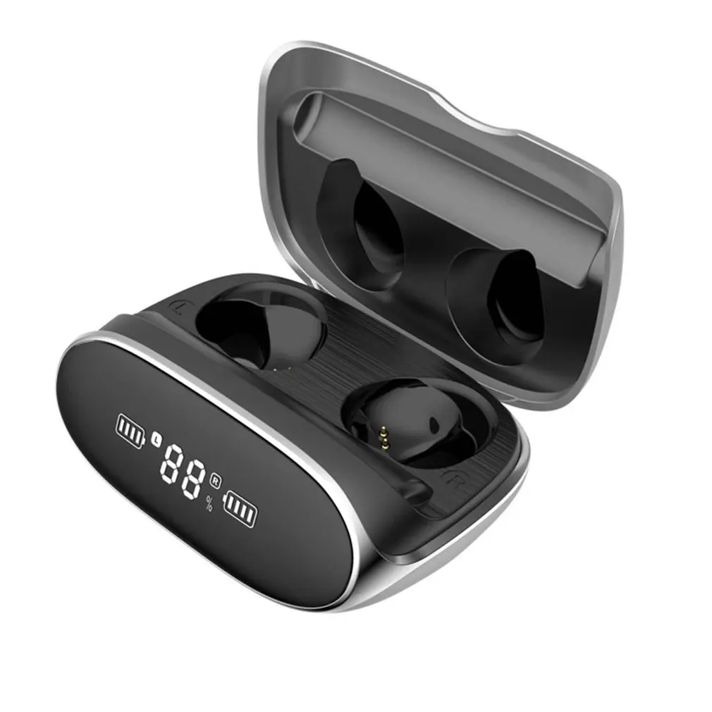 

Wireless Earbud Stereo Earphones Bluetooth-compatible In Ear Headphones With Metal Charging Box Noise Reduction Stereo Headset