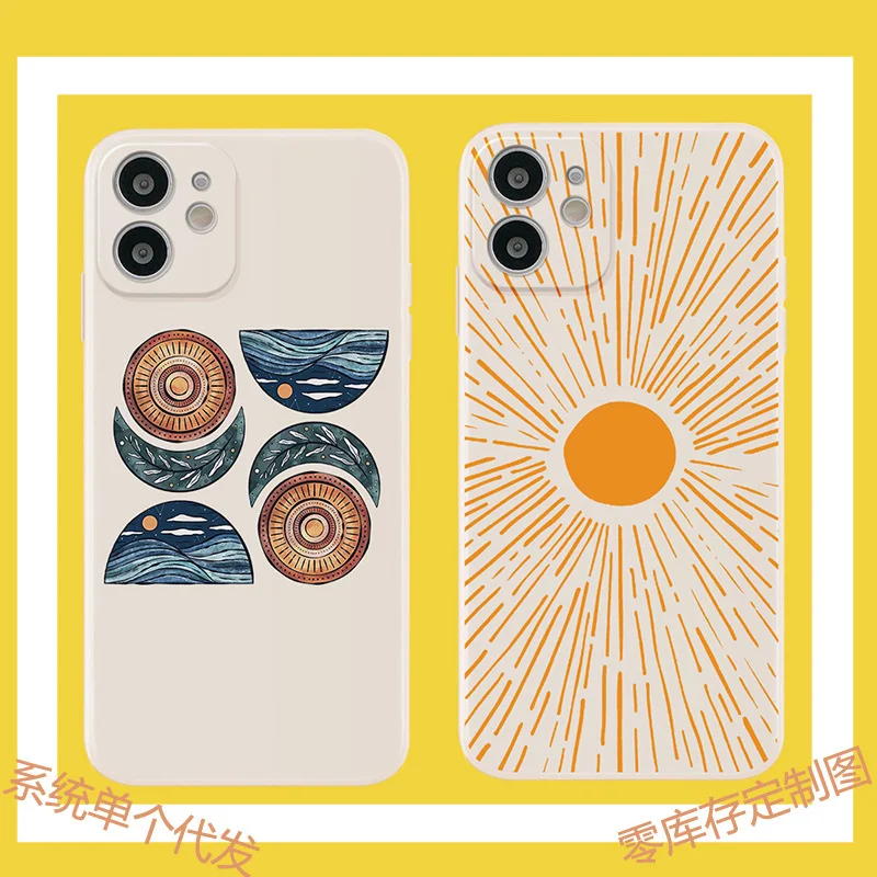 

For iPhone 13 12 11 X straight edge cube sun XR new model is suitable for iPhone 11 case