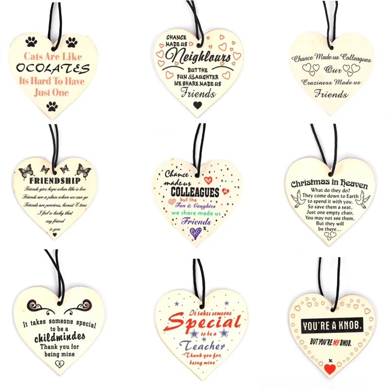 Креативное деревянное подвесное украшение сделай сам в форме сердца