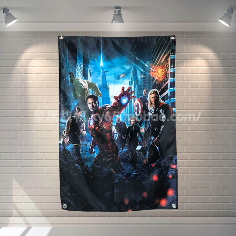 

"Avenger Alliance" Movie Banners Hanging Flag Poster Wall Sticker Cafe Restaurant locomotive club Live Background Decoration
