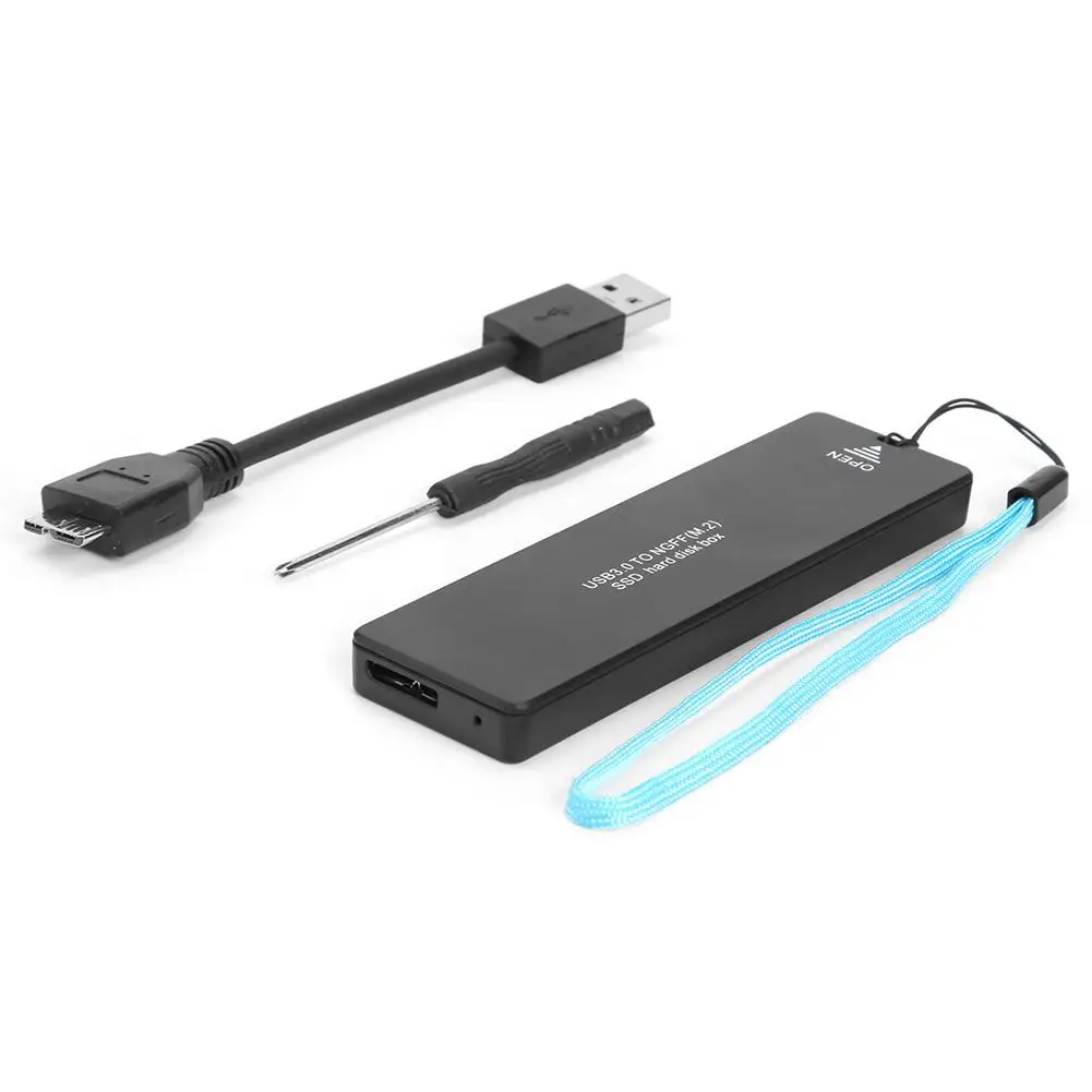 M2 SSD чехол USB 3 0 к M.2 NGFF коробка для жесткого диска адаптер внешний жесткий диск