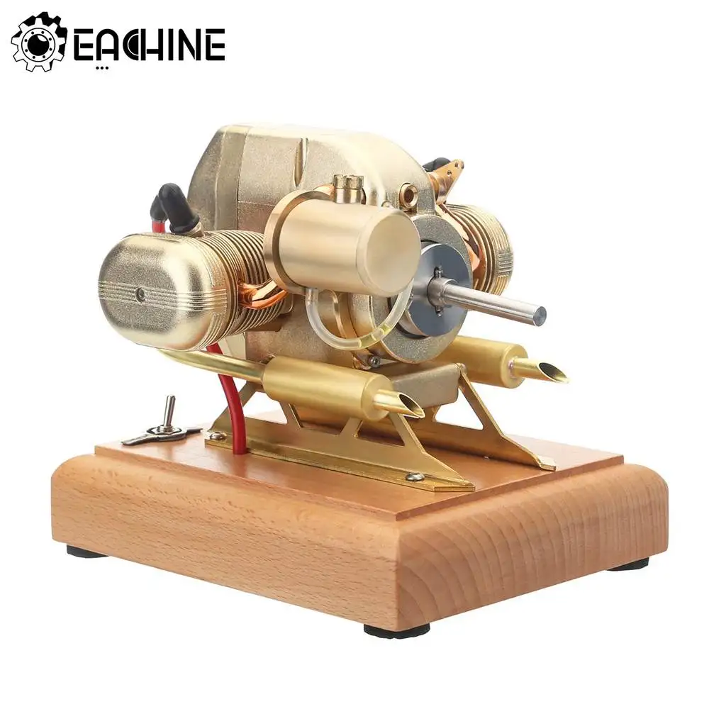

Eachine R90S Gasoline 3.2cc Miniature Horizontally Opposed Two-Cylinder Four-Stroke Gasoline Engine Internal Combustion Model