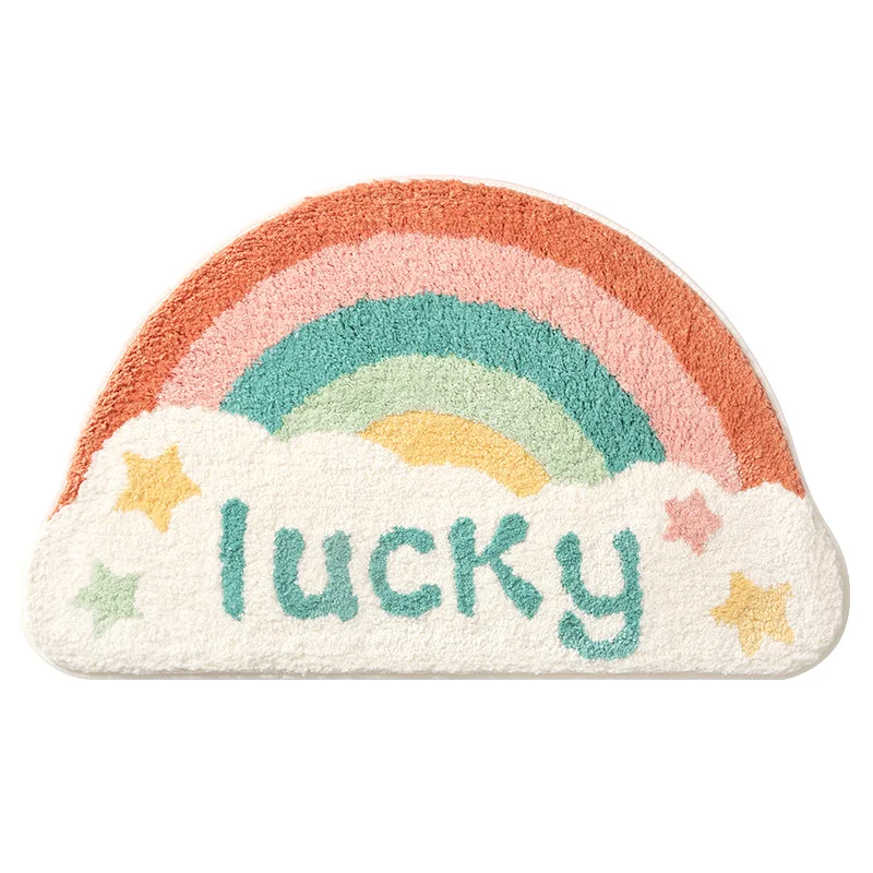 

Toilet Mat Semicircle Bathroom Non-Slip Mat Bathroom Absorbent Mat Home Doorway Door Mat Quick-Drying Floor Mat