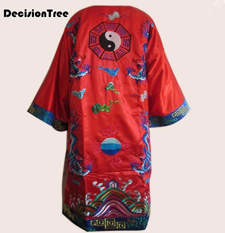 Фото 2021 мужские хлопковые кунг-фу тайские униформы taoist robe crosstagown wing chun Костюмы Одежда зеленые белые красные синие №3