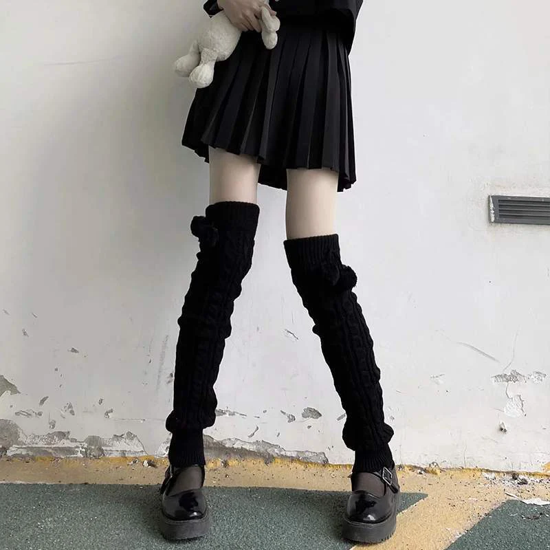 

Ladies Socks Warm Button Socks Knitted Socks Sweet Girl Woolen Leggings