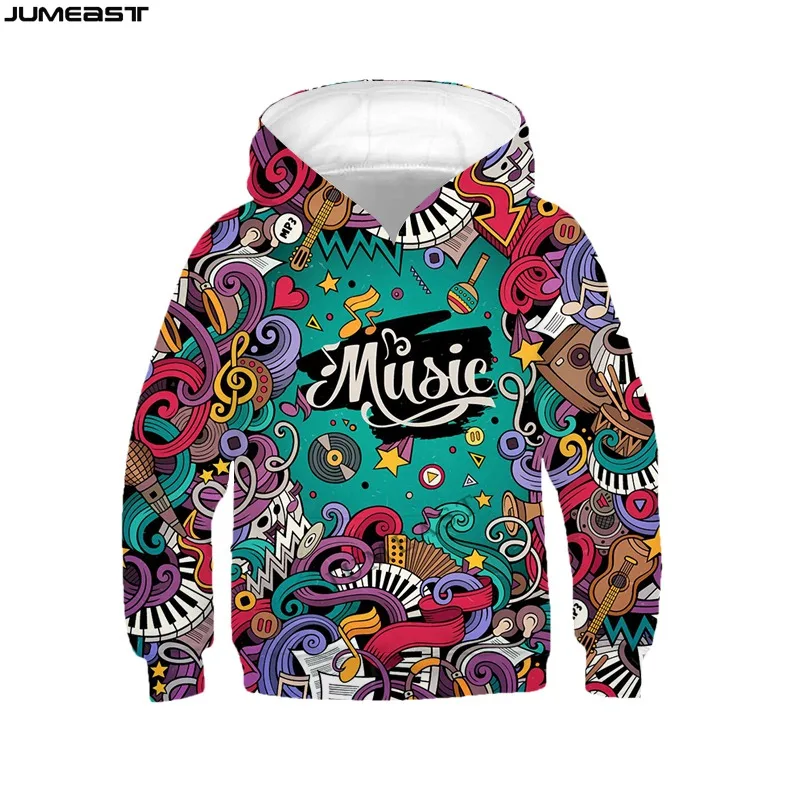 

Jumeast Men Women 3D Children Sweatshirt Female Hip Hop Creative Music Poster Long Sleeve Kids Cap Hoody Sport Pullover Hoodies
