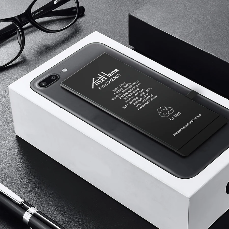 Аккумулятор PINZHENG для iPhone 5S, 7, 8 Plus, реальная емкость, сменные батареи для iPhone 5S, 7, 8 Plus