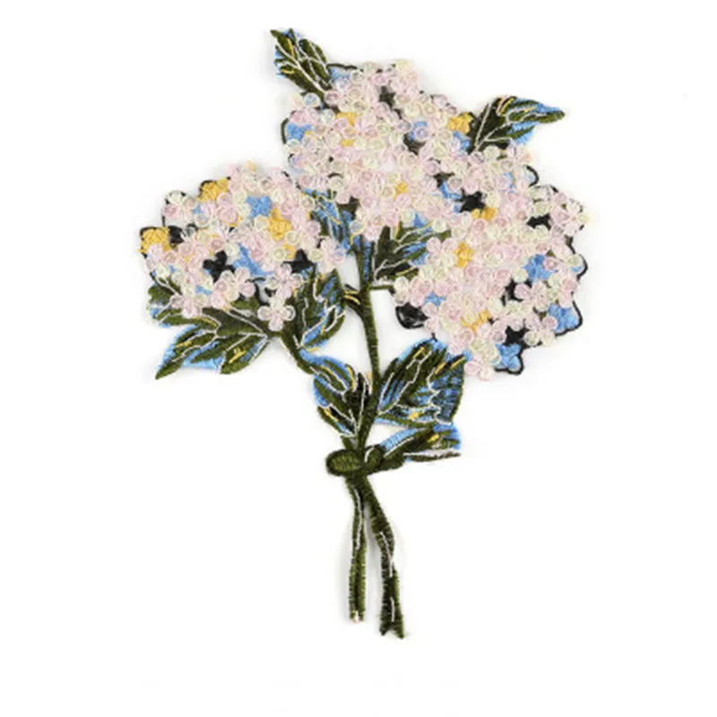 Новая вышитая ткань наклейки Одежда Аксессуары Большой патч цветок форма Багаж