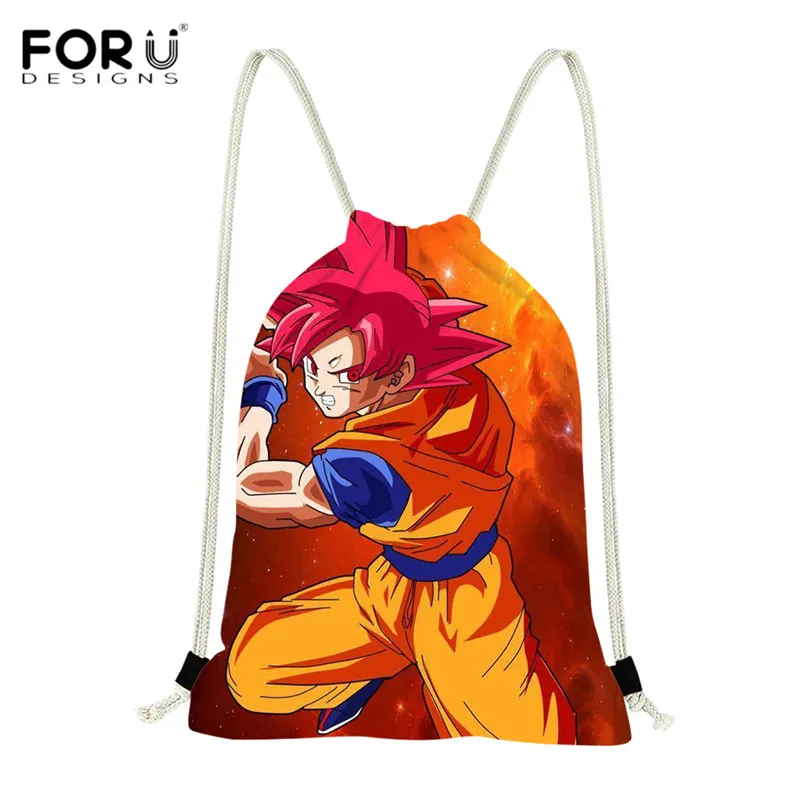 FORUDESIGNS/горячая аниме Dragon Ball Z Супер шнурок рюкзак для детей мальчиков Прохладный Saiyan солнце Гоку Вегета печати школьные сумки - Цвет: HMA318Z3