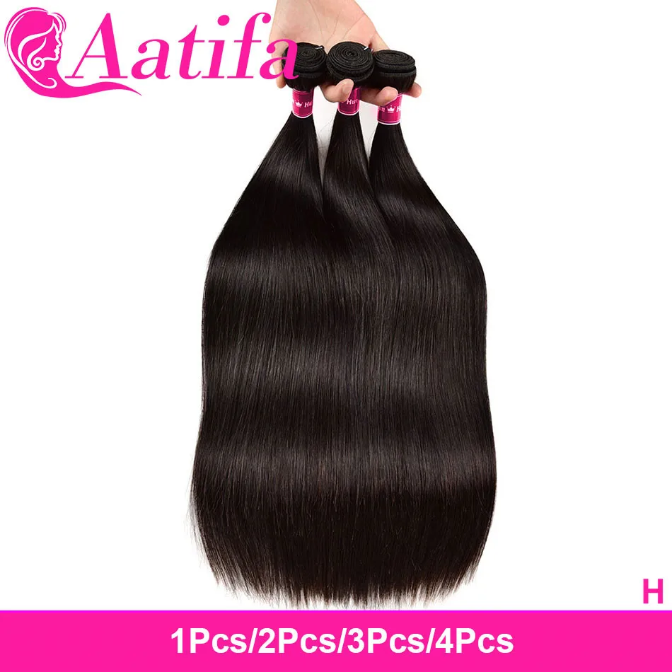 

28 30 32 Aatifa Straight Virgin Hair Bundles 1/2/3/4 Bundles Hair Extension Peruvian Hair Weave Bundles 100% Human Hair Bundles