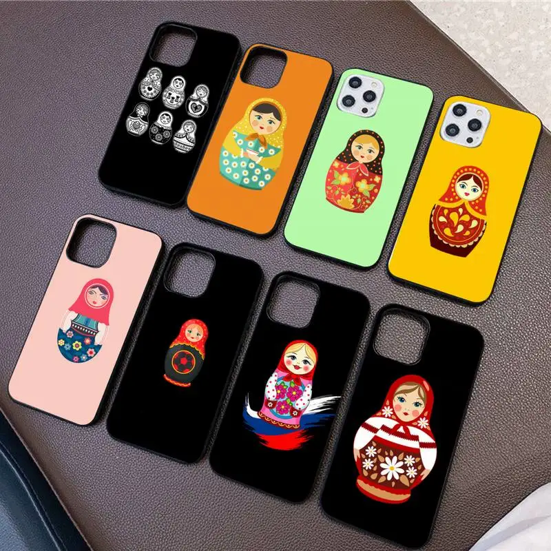 

Cute Russian Dolls Matryoshka Phone Case For iPhone 11 8 7 6 6S Plus X XS MAX 5 5S SE 2020 XR 11 pro DIY capa
