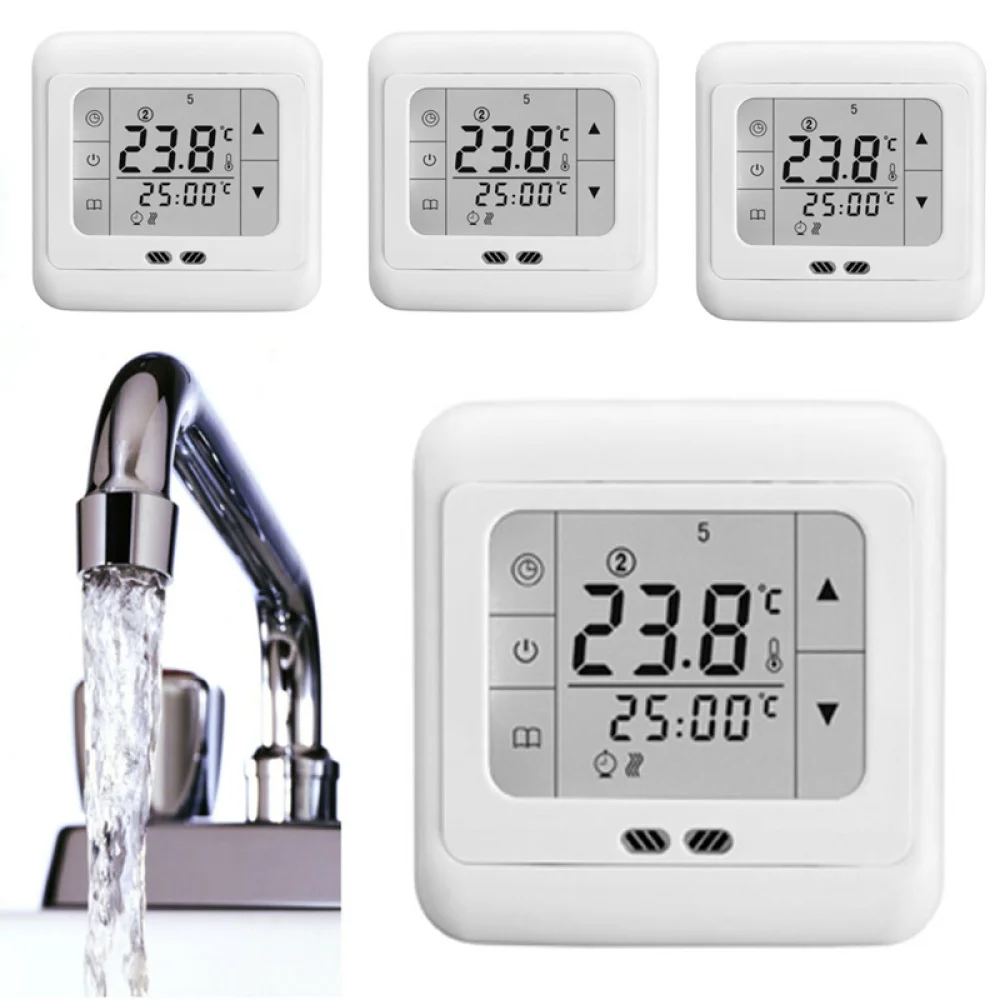 

Programmable Digital Thermoregulator Touch Screen Room Heating Thermostat Underfloor Heating for Warm Floor Electric Heating Sys