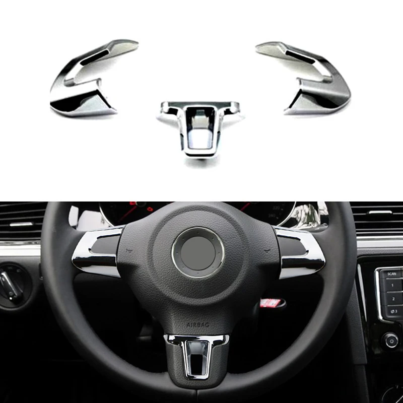 Декоративная накладка на руль автомобиля хромированная наклейка из АБС-пластика