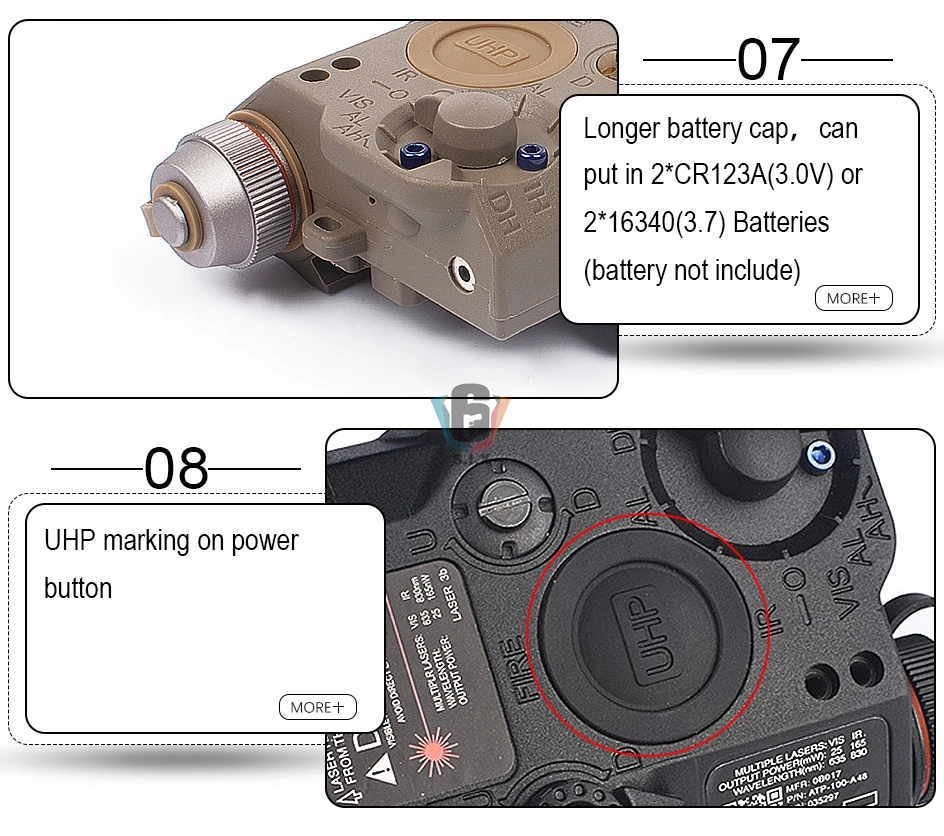 Тактическая вспышка Airsoft PEQ 15 LA-5C UHP с дистанционным переключателем только зеленая