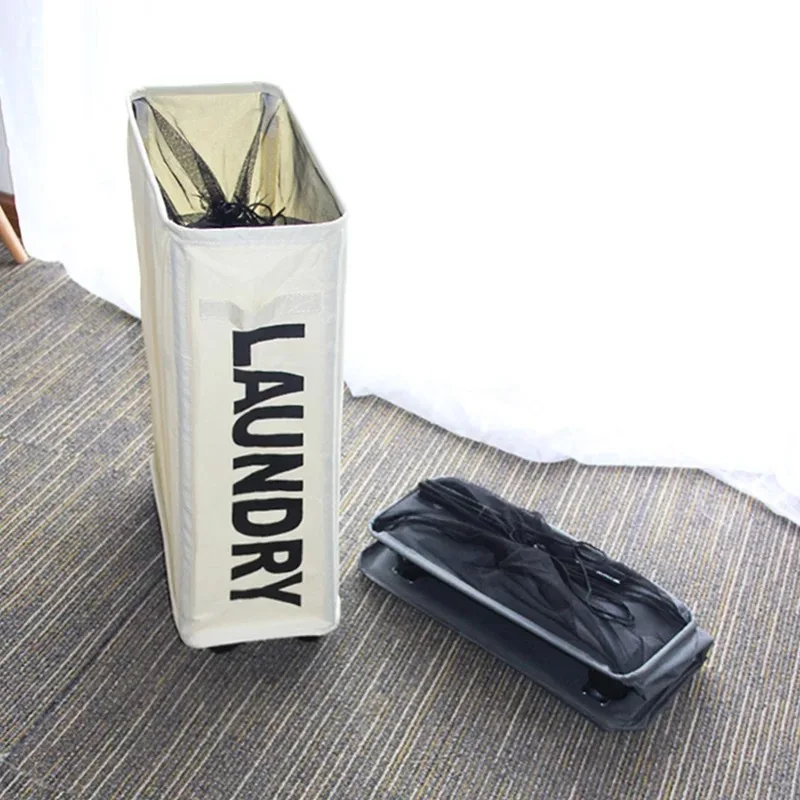 Складная корзина для грязной одежды с колесиками складная белья органайзер