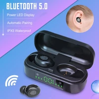 wireless bluetooth 5 0 headset v8 hifi stereo earphones 2000mah sports headphones mini earbuds for android and ios smartphones