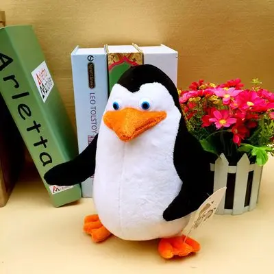 Бабик Мадагаскарские мягкие игрушки Лев Жираф Пингвин Зебра Гиппопотам Милый подарок для детей мальчиков Супер качество.