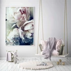 Современная элегантная Цветущая пиона, цветок, картина маслом, холст, живопись, настенная фотография для гостиной, украшение для дома