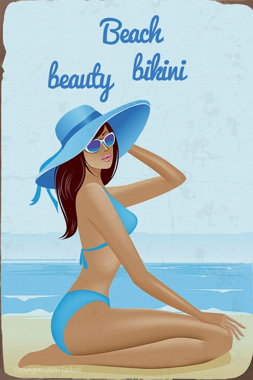 

Пляжные украшения для бикини в стиле ретро 8X12, украшение для дома