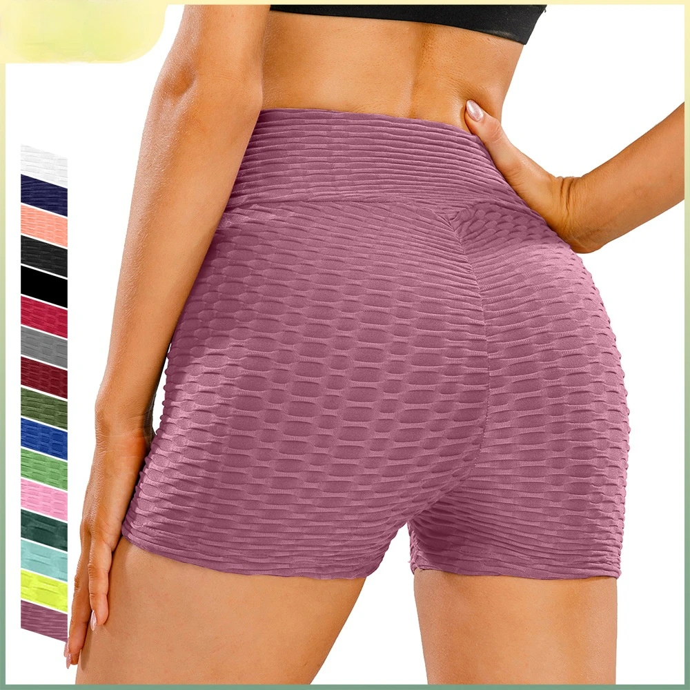

New Summer Casual Elastic Fitness Gym Sport Workout Yoga High Wasited Booty Shorts Breathable Beach Pants Women Spandex Shorts