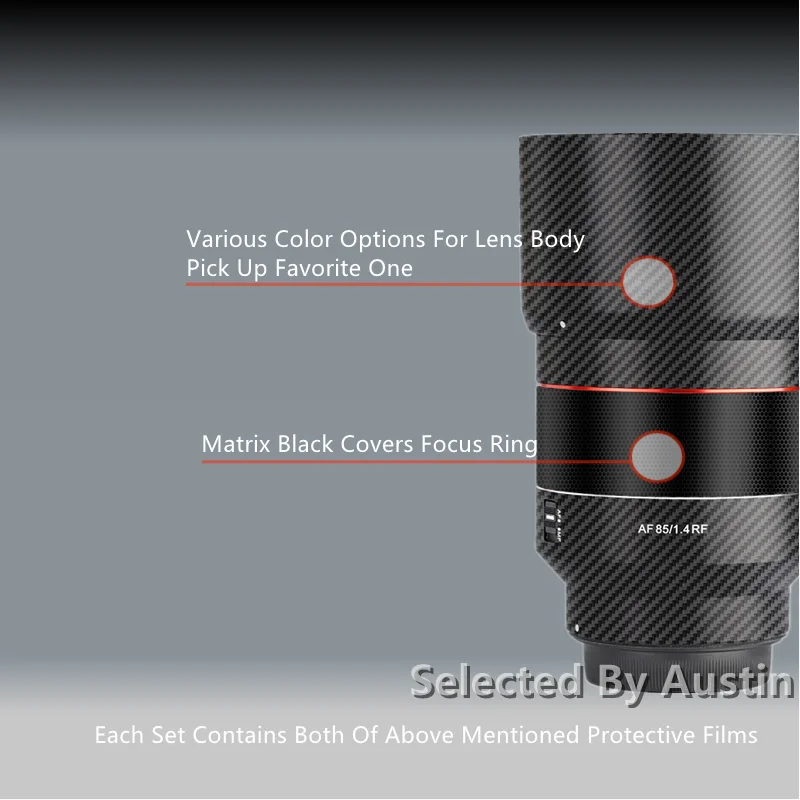 

Защитная пленка для объектива Samyang RF 85 мм f1.4 наклейка на объектив Защита от царапин покрытие чехол