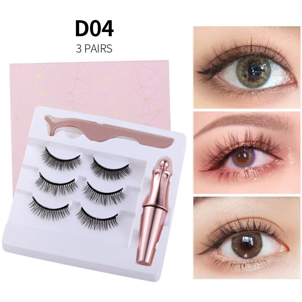 

Wholesale 10 set Magnetic Eyelashes Natural False Eyelashes Magnetic Liquid Eyeliner Waterproof Long-Lasting & Tweezer Set