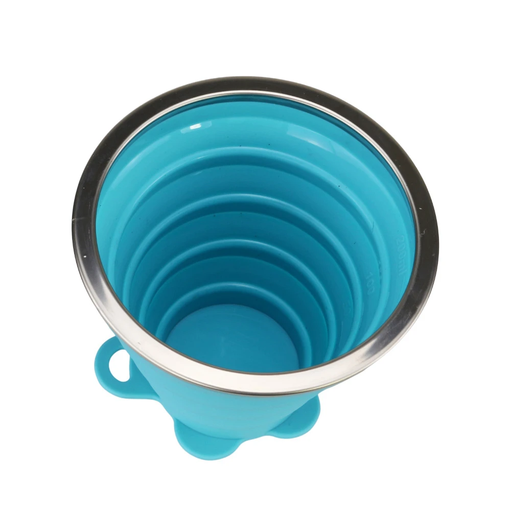 260 мл Складная чашка для воды портативная походная Спортивная силиконовая