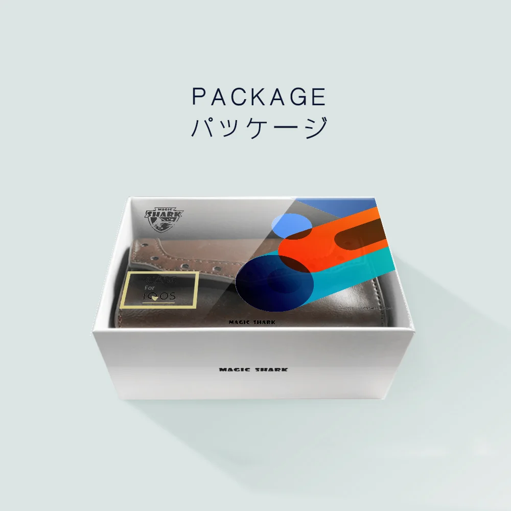 Magic Shark Новое поступление Винтажный чехол из натуральной кожи для IQOS сумка