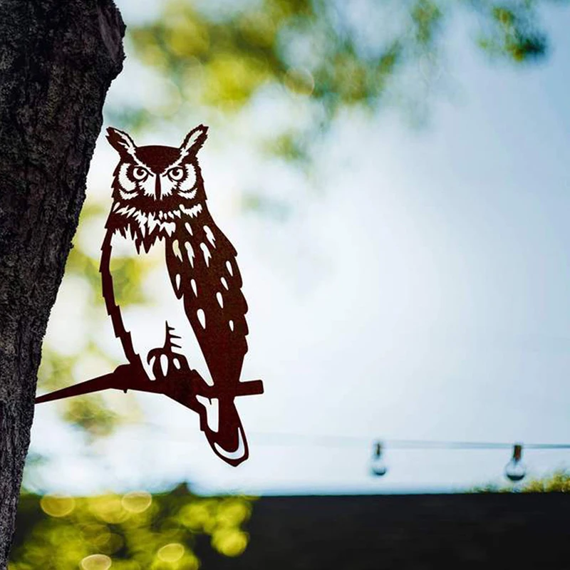 Металлические украшения в виде птиц искусство на дереве металлический двор